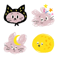Moon Bunny LINE 表情貼封面